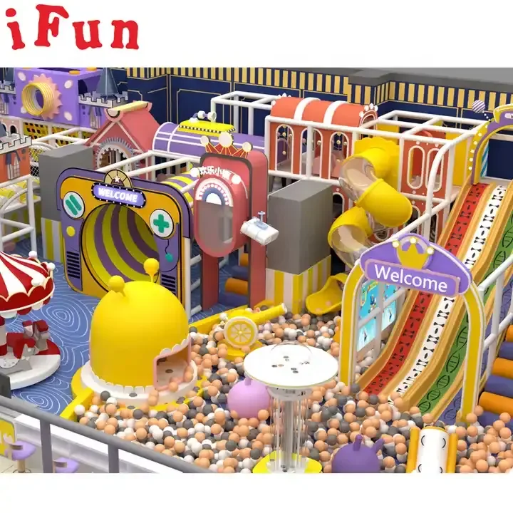 Ifun Macaron Theme Customized Indoor SOFT Playground Maze Indoor Soft Play Area for FUN