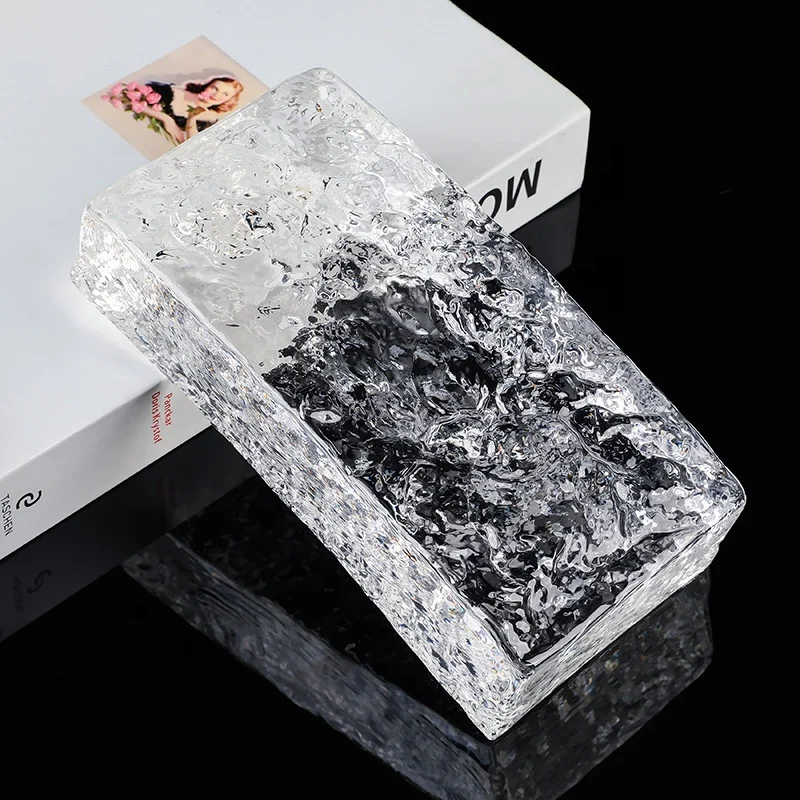 Color Solid Glass Brick Mirror Bubble Decorative Crystal Glass Block for Building Glass Bricks Wall