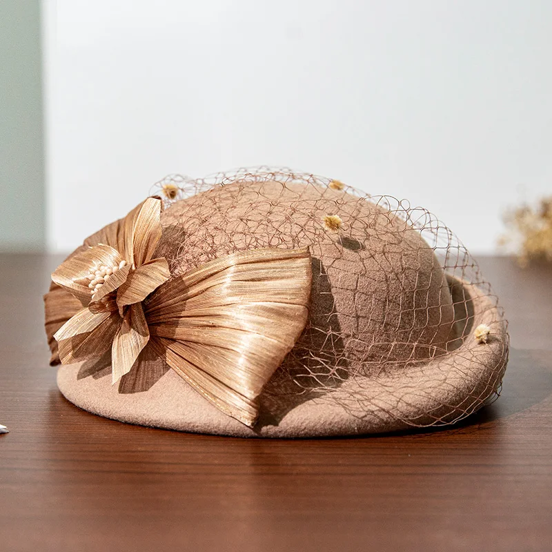 Pillbox Hat Women Church Derby Winter Vintage Fascinator  display picture 2