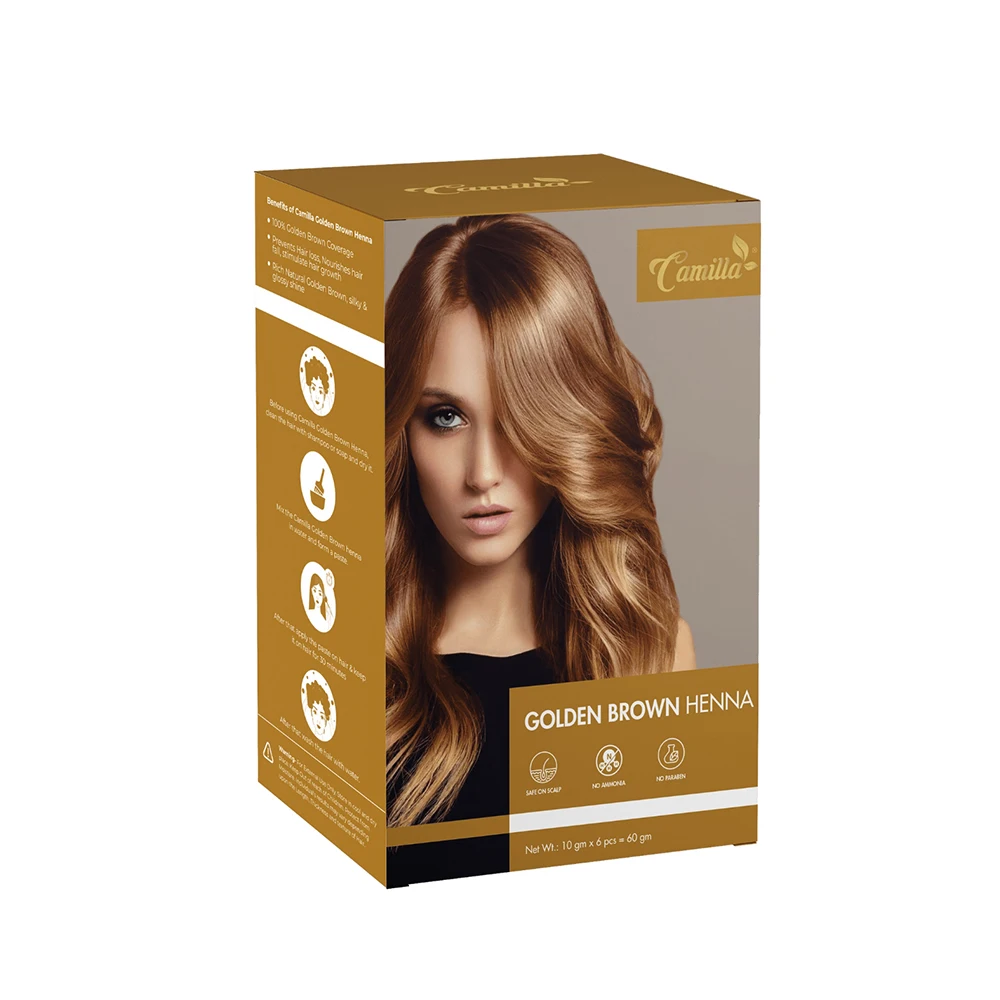 Golden Brown Hair Color Powder Henna Based Hair Color Ammonia And