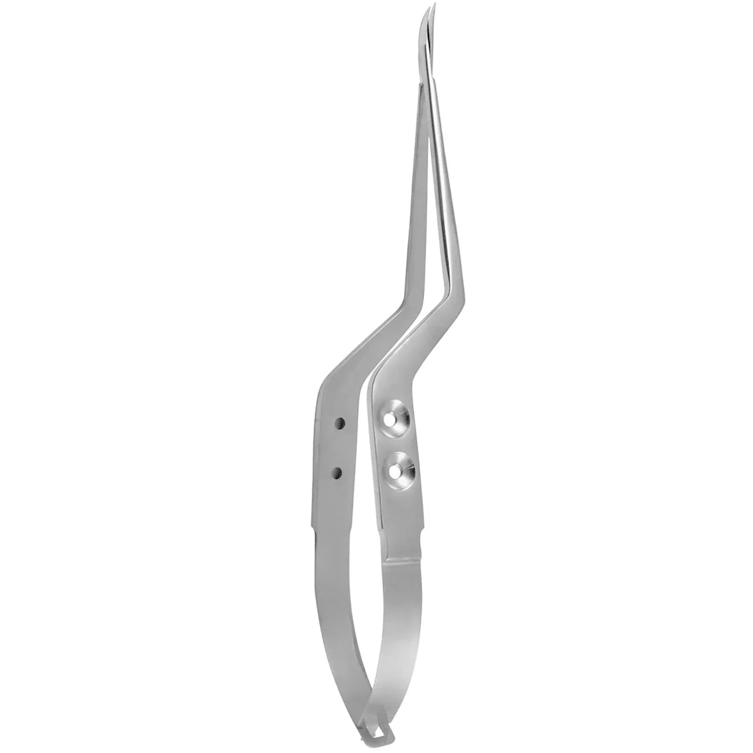 High Quality YASARGIL Micro Scissors for Clinical Use Stainless Steel with Angled Blades Curved Tip Bayonet Forceps