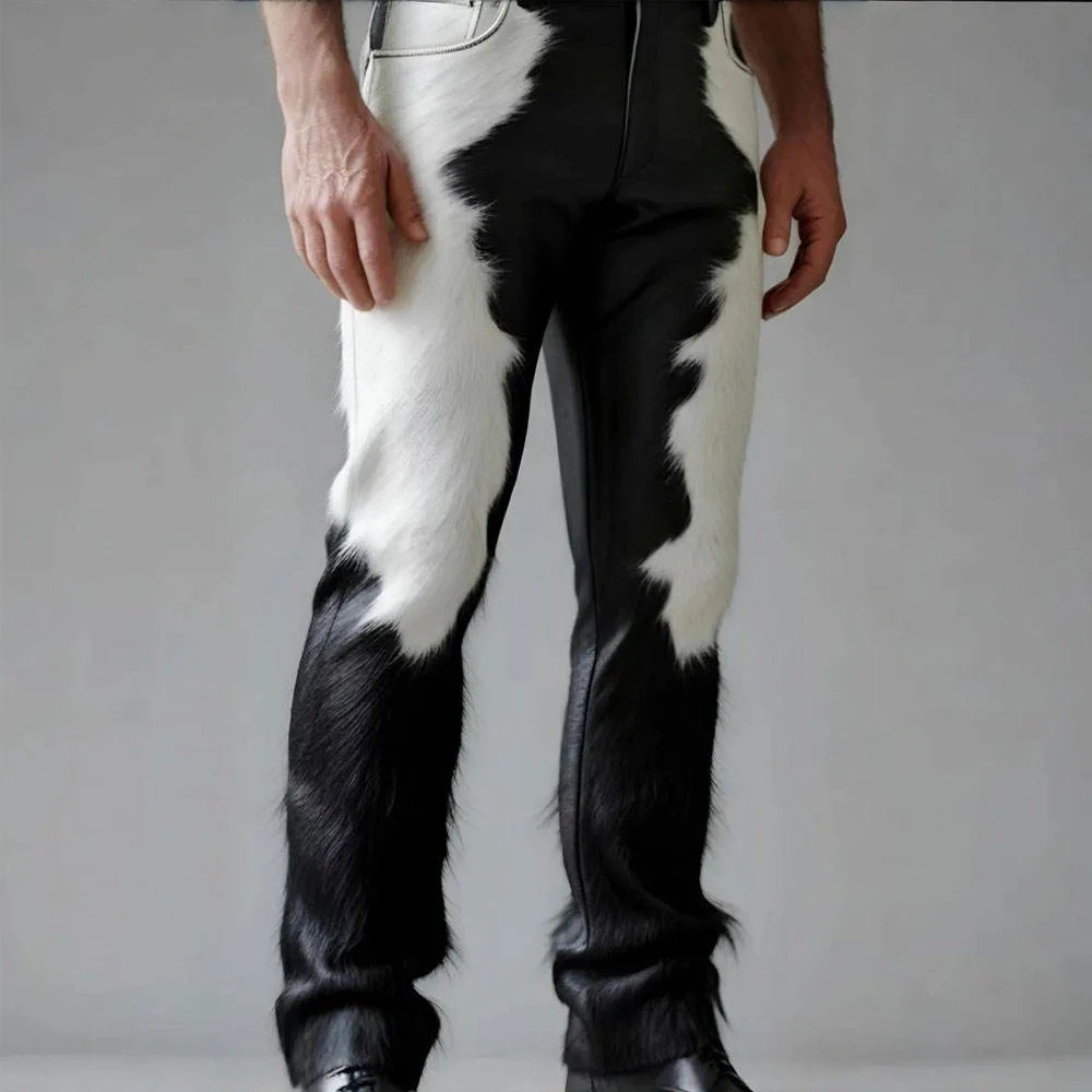 Wholesale Men's Pants Cowhide Leather Outdoor Wear Breathable Lightweight Stylish Training Outfit Made Winter Sportswear