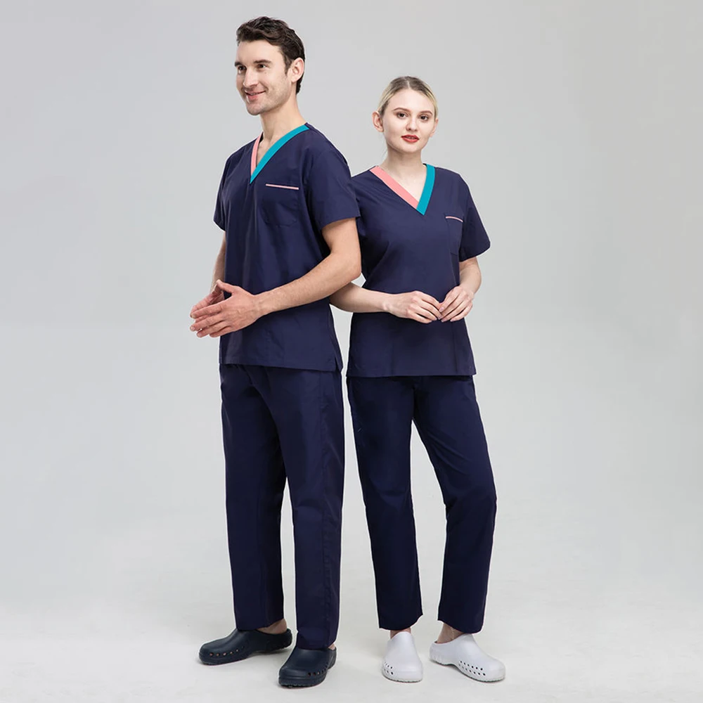 Wholesale Medical Scrubs Nurse Uniforms Twill Scrubs Fabric Make Nurse