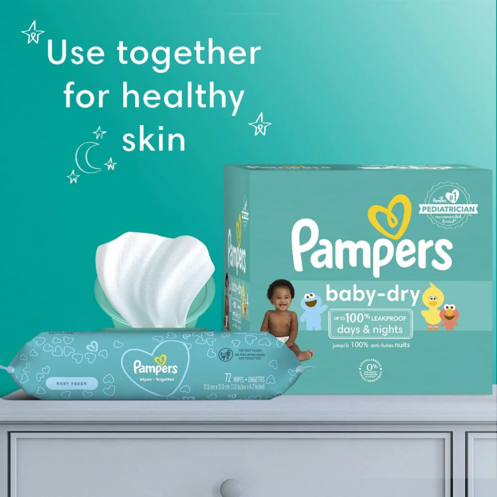 100% Best Quality Pampers Baby Dry Nappies/ New Born Baby Diapers Size ...