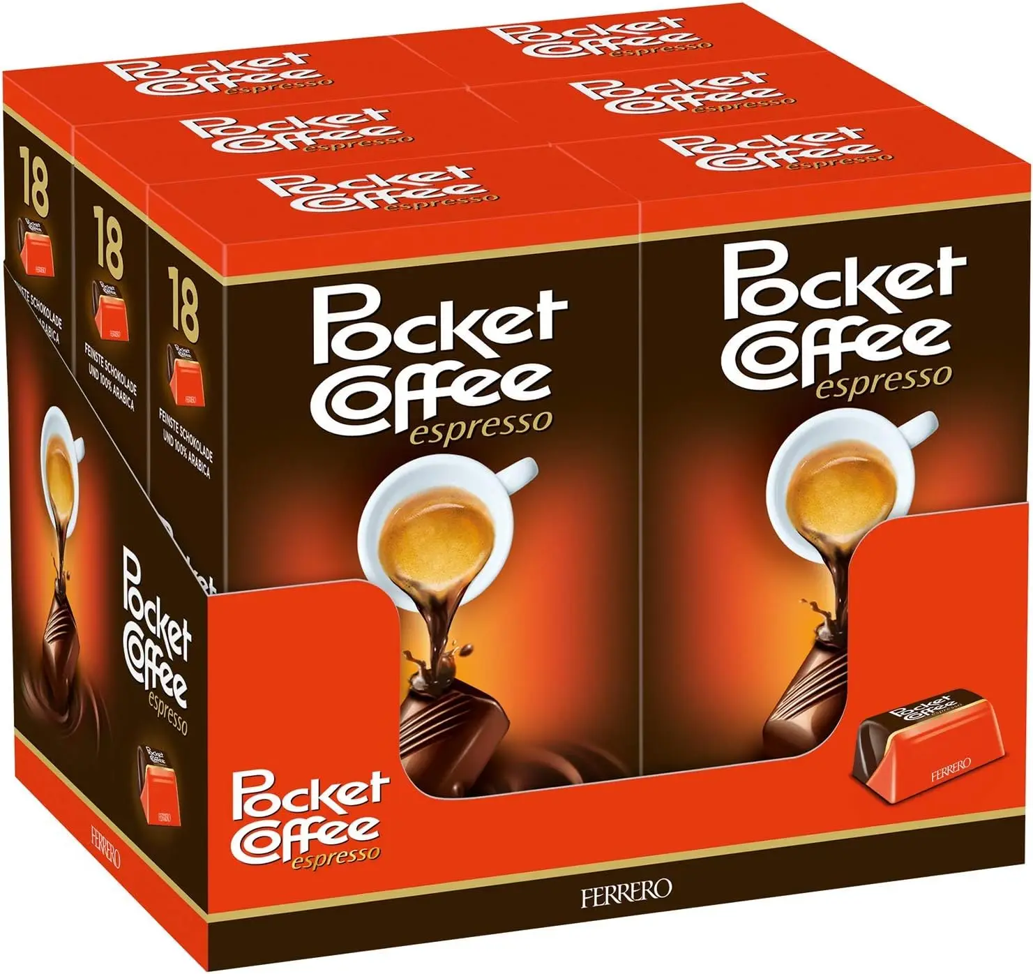 Wholesale Supply Ferrero Pocket Coffee Esspersso Candy Chocolate