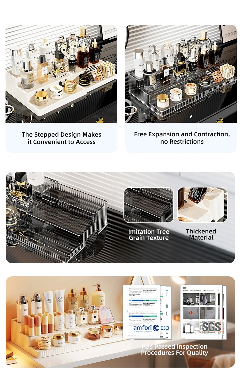 product wanuo adjustable desktop display rack extendable countertop shelf expandable desktop organizer shelf-3