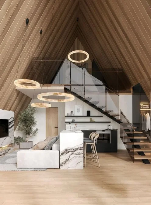 Indoor Staircase Star Railing  L Shaped Modern Stair Design for Villa Apartment