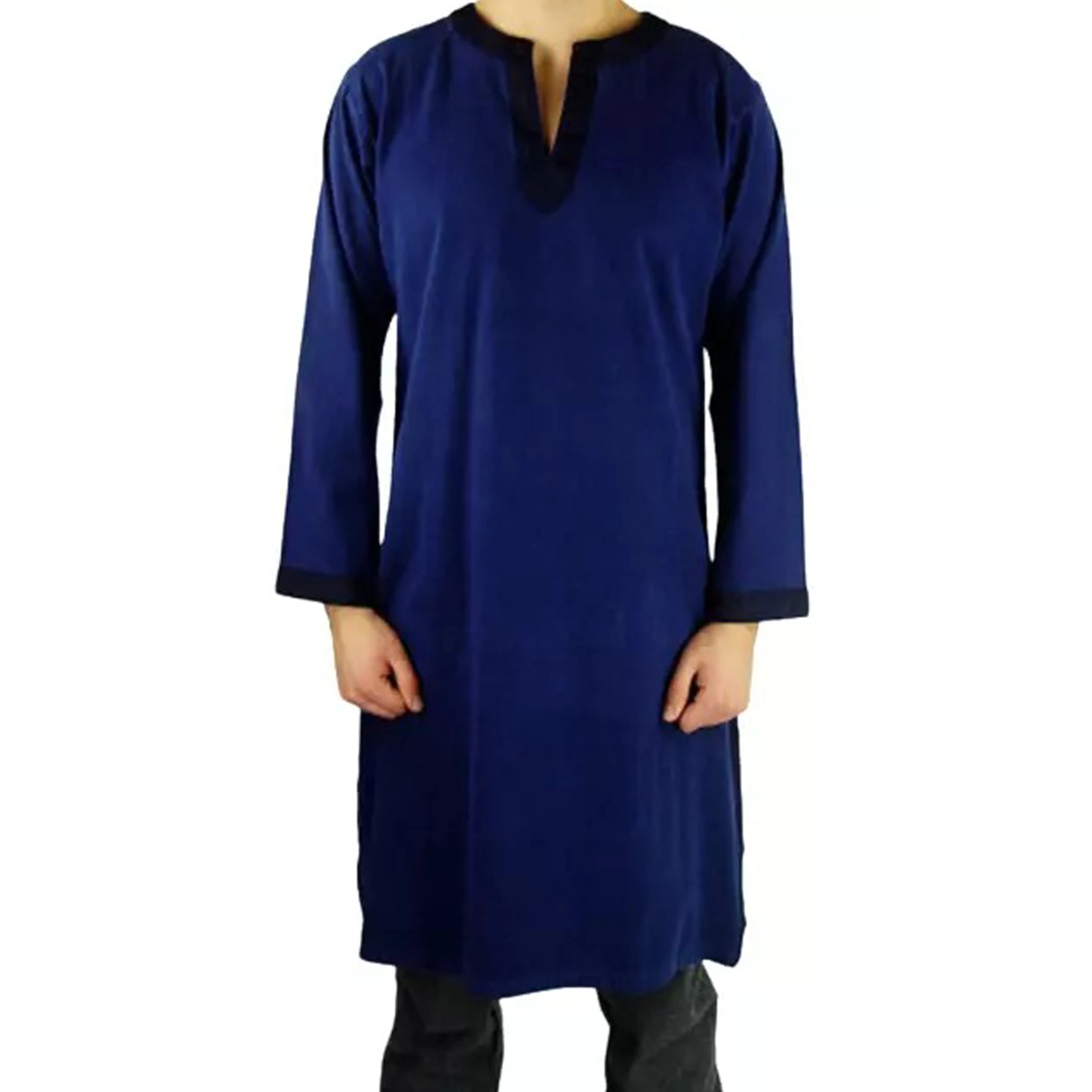 High Quality Medieval Cotton Long Sleeves Blue Tunic for Adults Perfect ...
