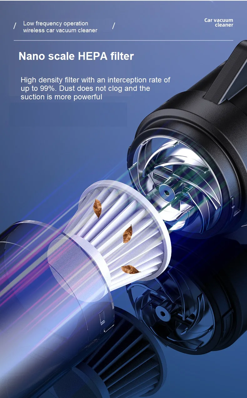 迷你无绳汽车真空吸尘器强吸无线手持便携式汽车真空吸尘器