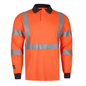 Wholesale OEM Custom Logo High Visibility Workwear Reflective Tape Stripes FR Shirt Frc Shirts