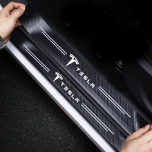 For tesla model s accessories  car cover auto rear bumper foot plate trunk door sill guard protector cover rear trunk sill cover