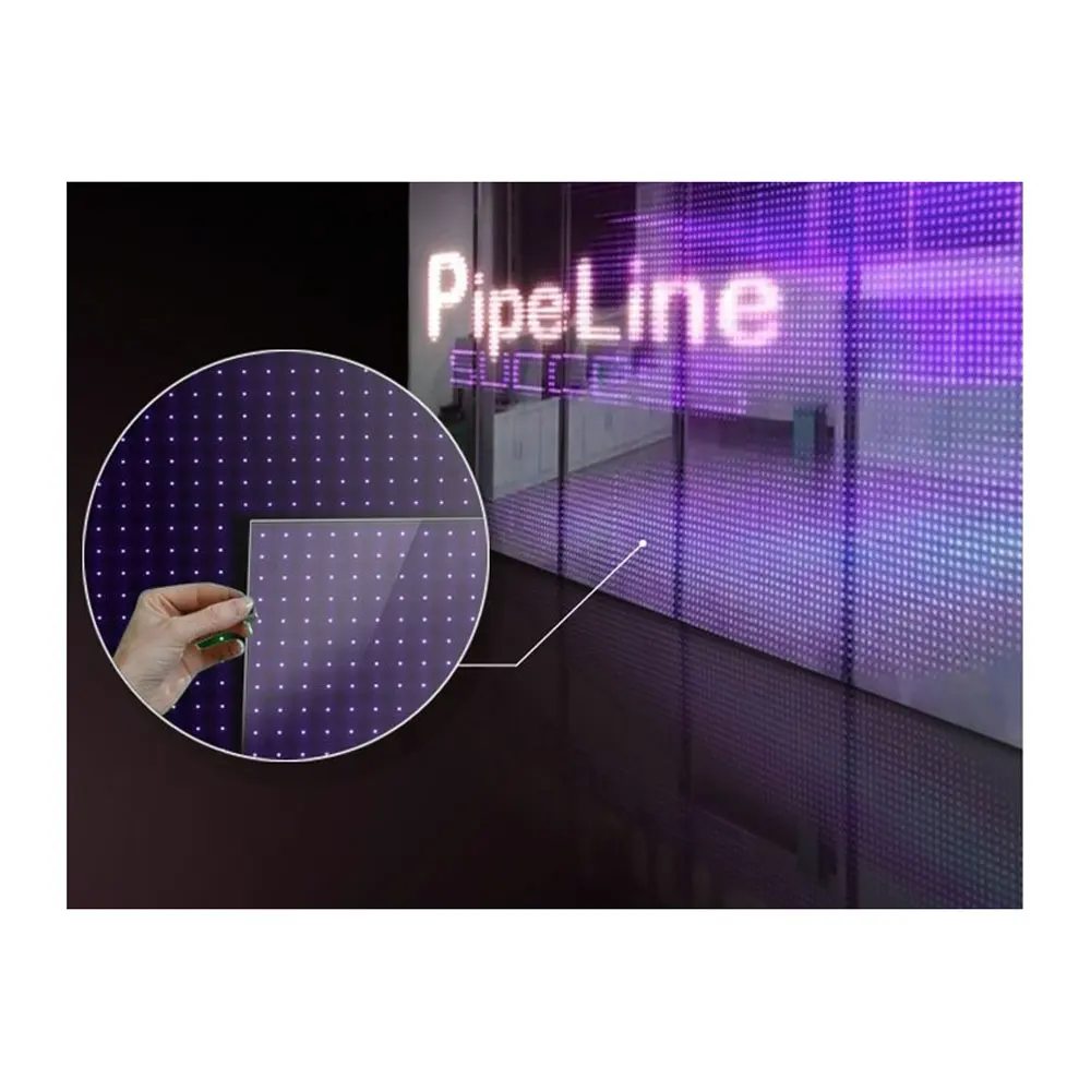 Led Film Screen Pcb Board of Transparent Adhesive Flexible Soft Makes for the Glass the New Led Video Wall Video Wall Side Cover