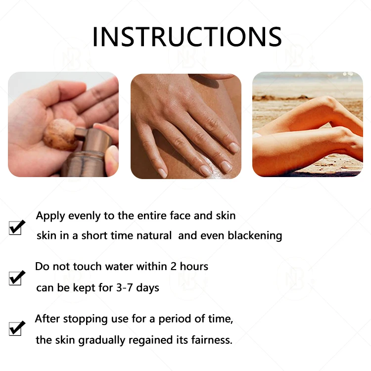 Индивидуальная фирменная белая этикетка мгновенный Быстрый солнцезащитный ультратемный спрей для самозагара мусс