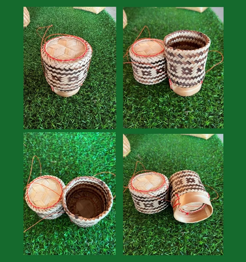 Kratip Small Sticky Rice Bamboo Serving Basket (small Size 9cmx11cm