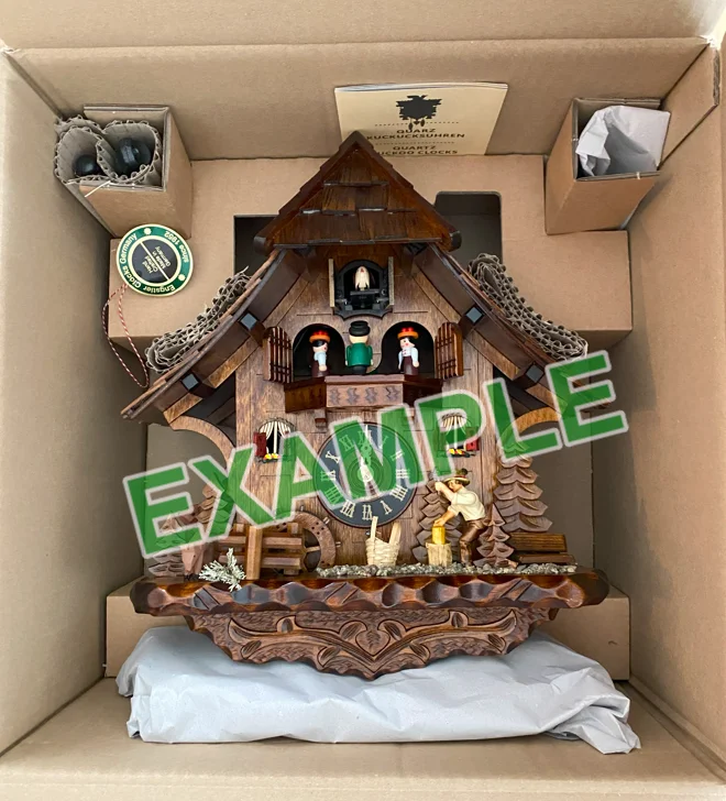 Colorful Swinging Doll Souvenir Wall Clock With Dancing Figures With