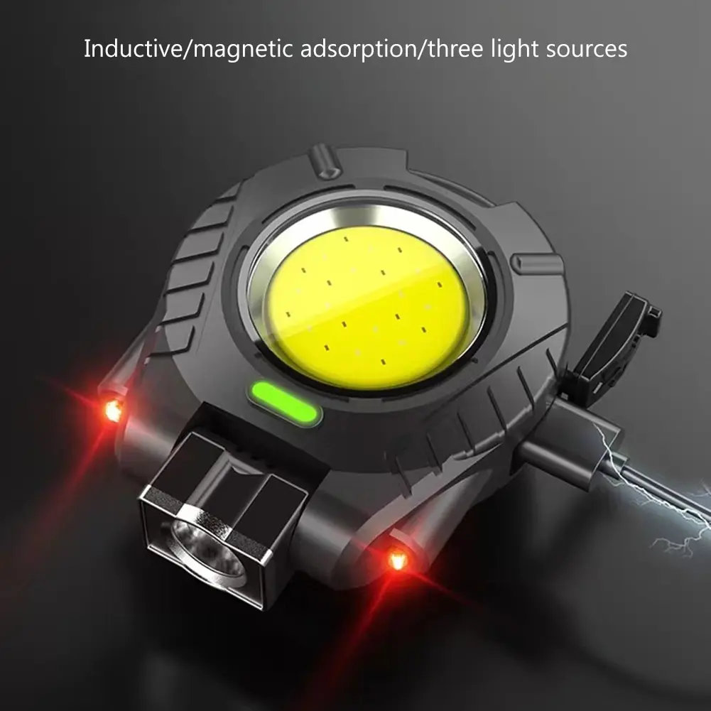 Plastic LED COB Hat Clip Headlamp Portable Mini Camping Head Light Multifunctional Light weight EDC Flashlight Mini factory