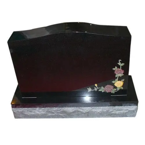 Modern Graphic Design 3D Model Funeral Headstone Wholesale Granite Tombstone with Cross Cemetery Monument
