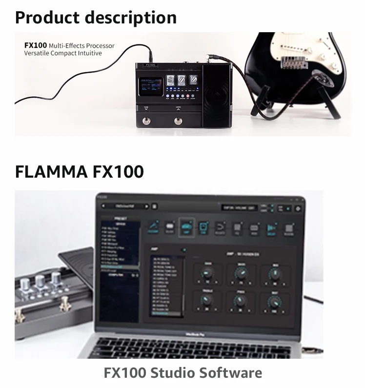 Flamma Fx100 Processor Multi Electric Guitar Effects Pedal Buy Guitar