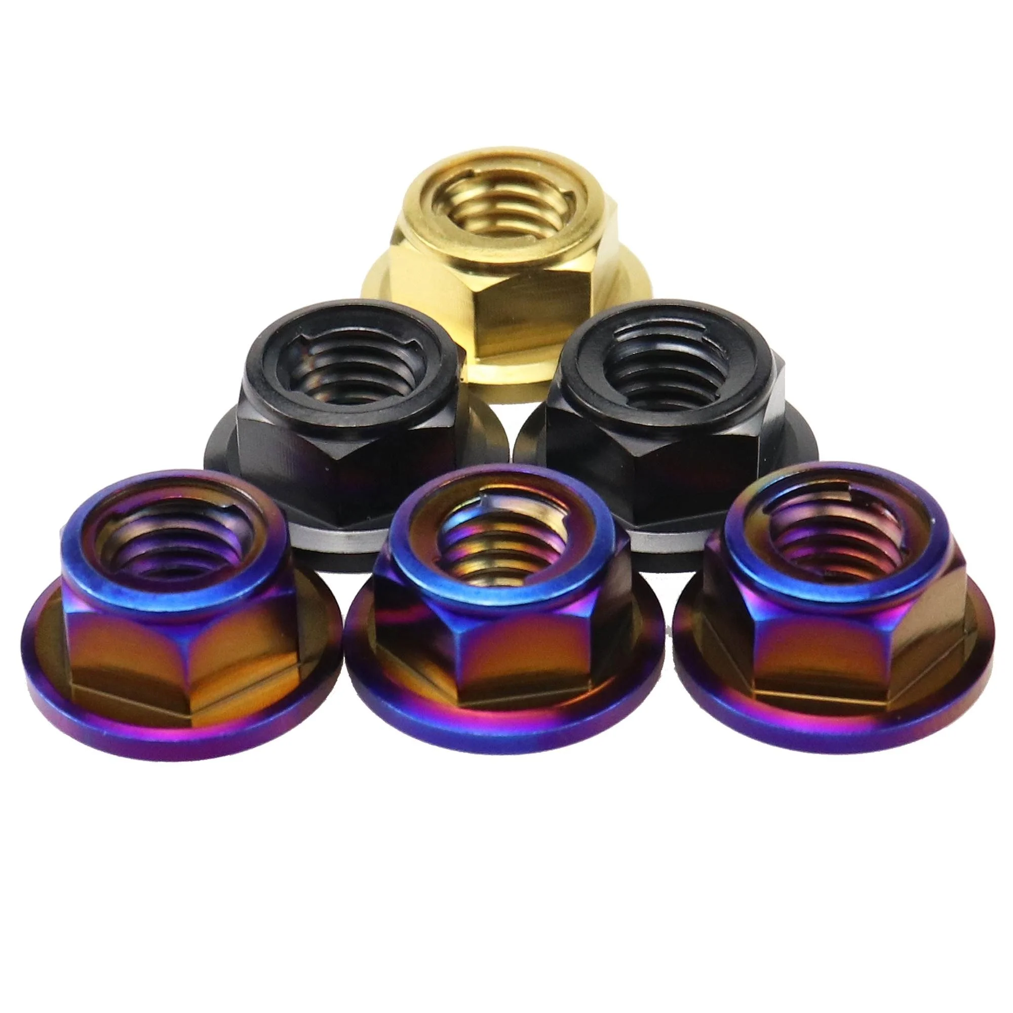 Titanium Hex Flange Head Metal Locking Nut M12 - Buy M12 Titanium ...