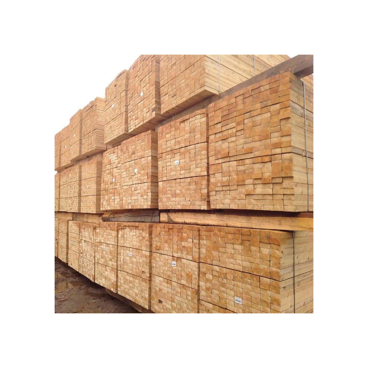 Factory Unfinished Solid Wood Plank Blocks Pine Lumber Board Timber
