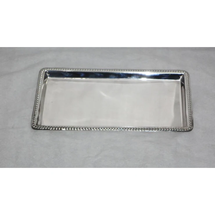 Long Rectangular Aluminum Hammered Tray Classic Looking Premium Quality
