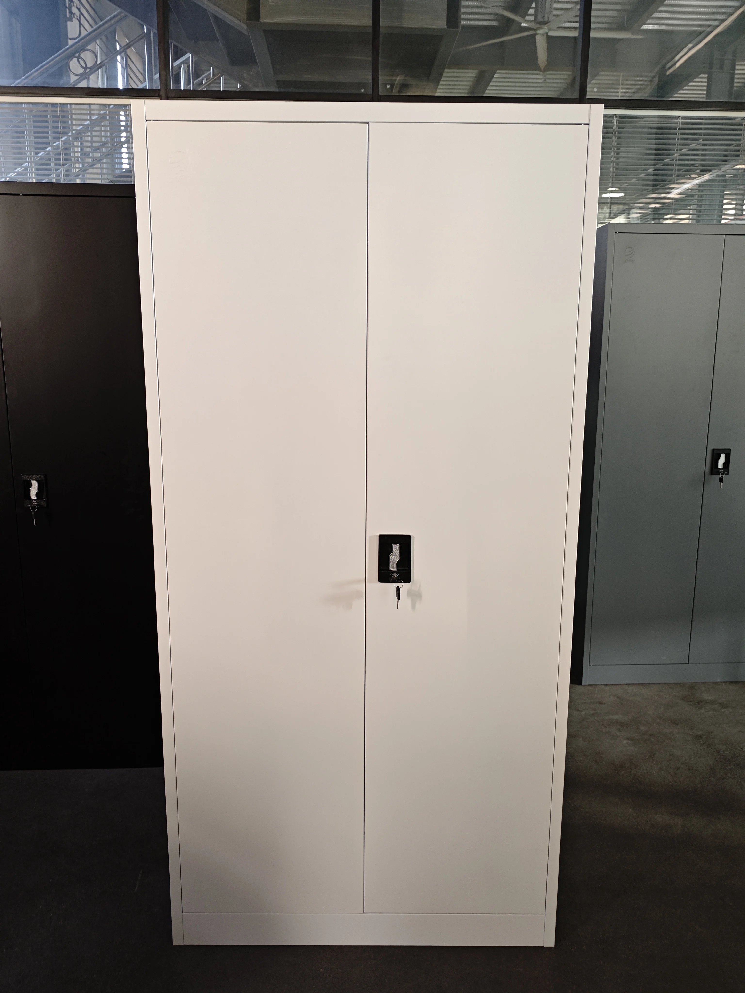 Metal Storage Wardrobe with Safe Steel Filing Cabinet Locker Closet Storage Wardrobe