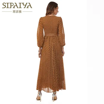 Elegant Polka Dot Yellow Casual Dresses A-Line Midi Length Breathable and Sustainable Polyamide for Summer Formal Nights