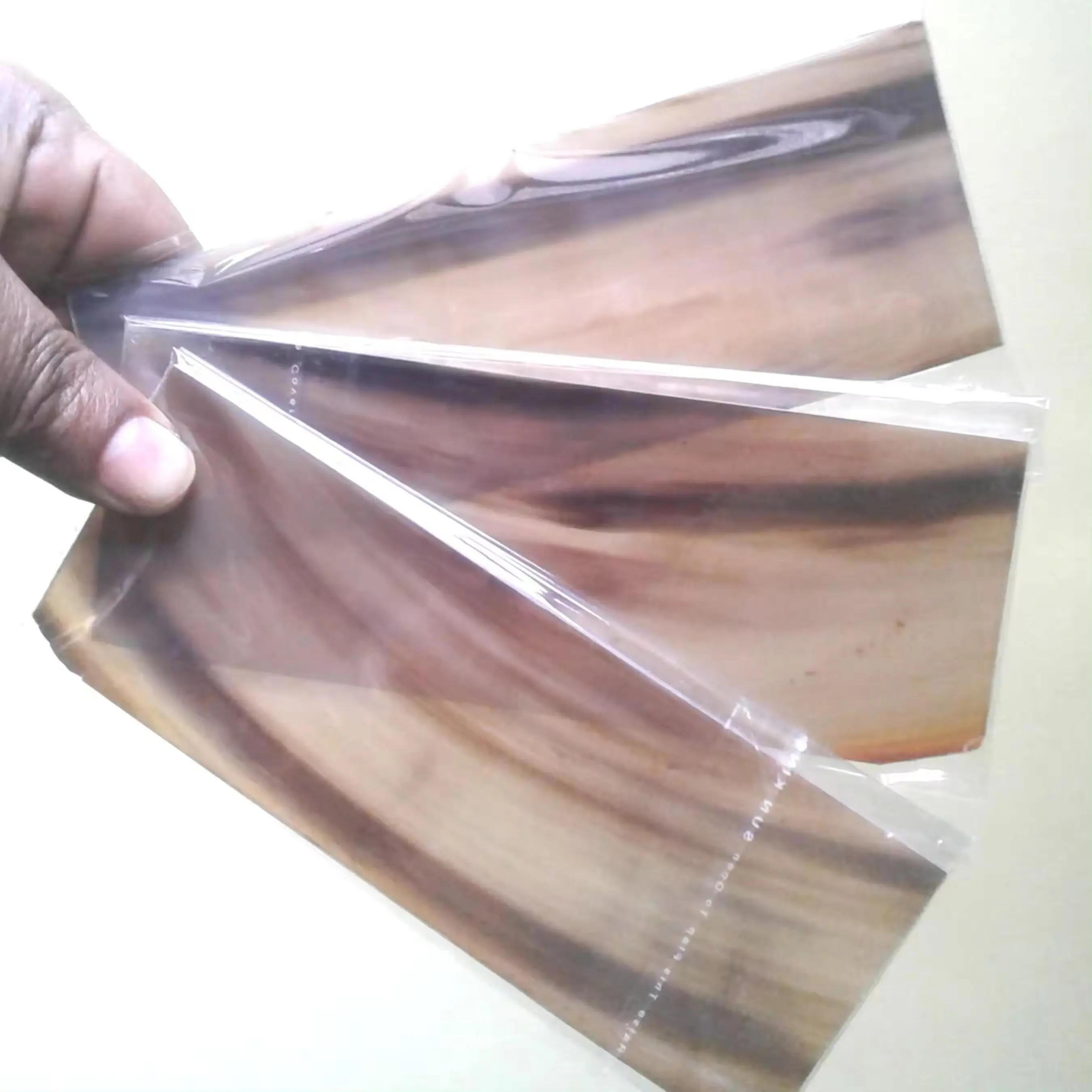 Light Brown Blank Buffalo Horn Plates Natural Cow Horn Scales for Spectacle Frames & Knife Handles