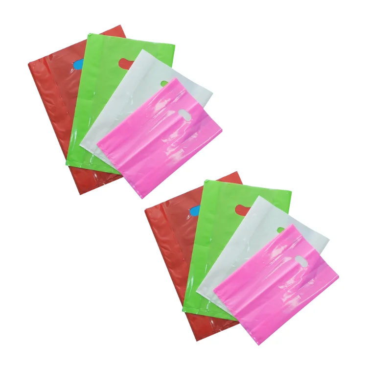 Custom Bag Die Cut Handle Plastic Shopping Bags Industry Iso Customized Packing Made In