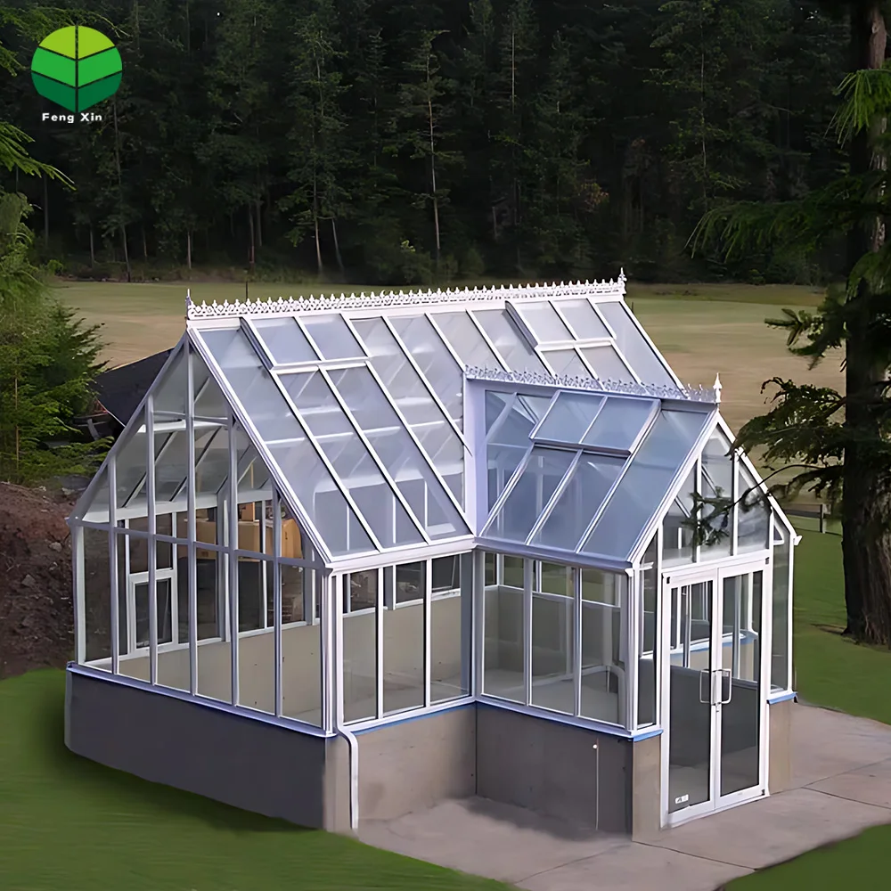 Heat Insulating Garden Sunrooms Glass Houses Aluminium Custom Standing Sunroom 4 Seasons Sunroom