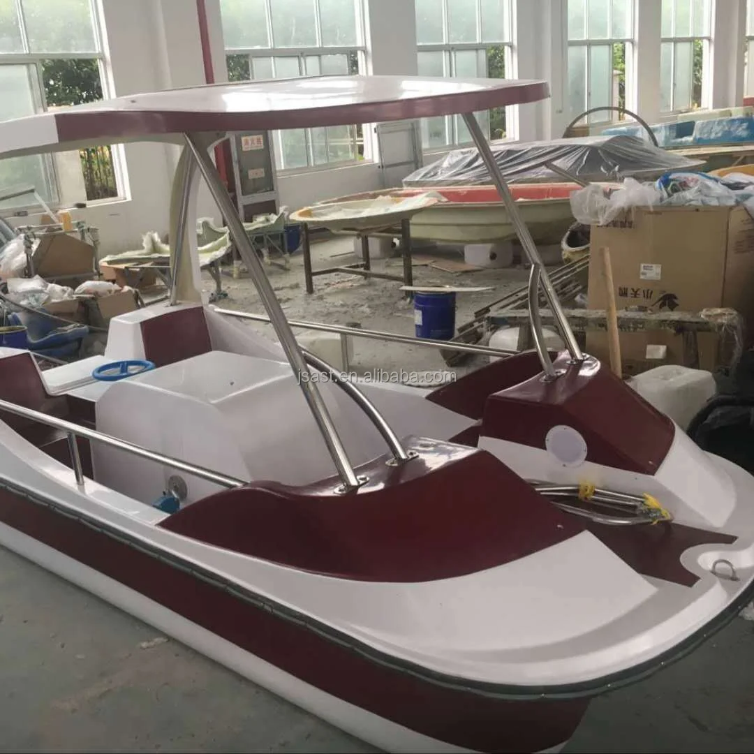Customized Color 4person Pedal Boat Human Power Fiberglass Boat With
