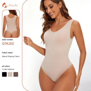 Women's Seamless Medium Control Bodysuit New Design Tummy Control Butt Lifter Breathable Nylon Shapewear Adults Button Sports