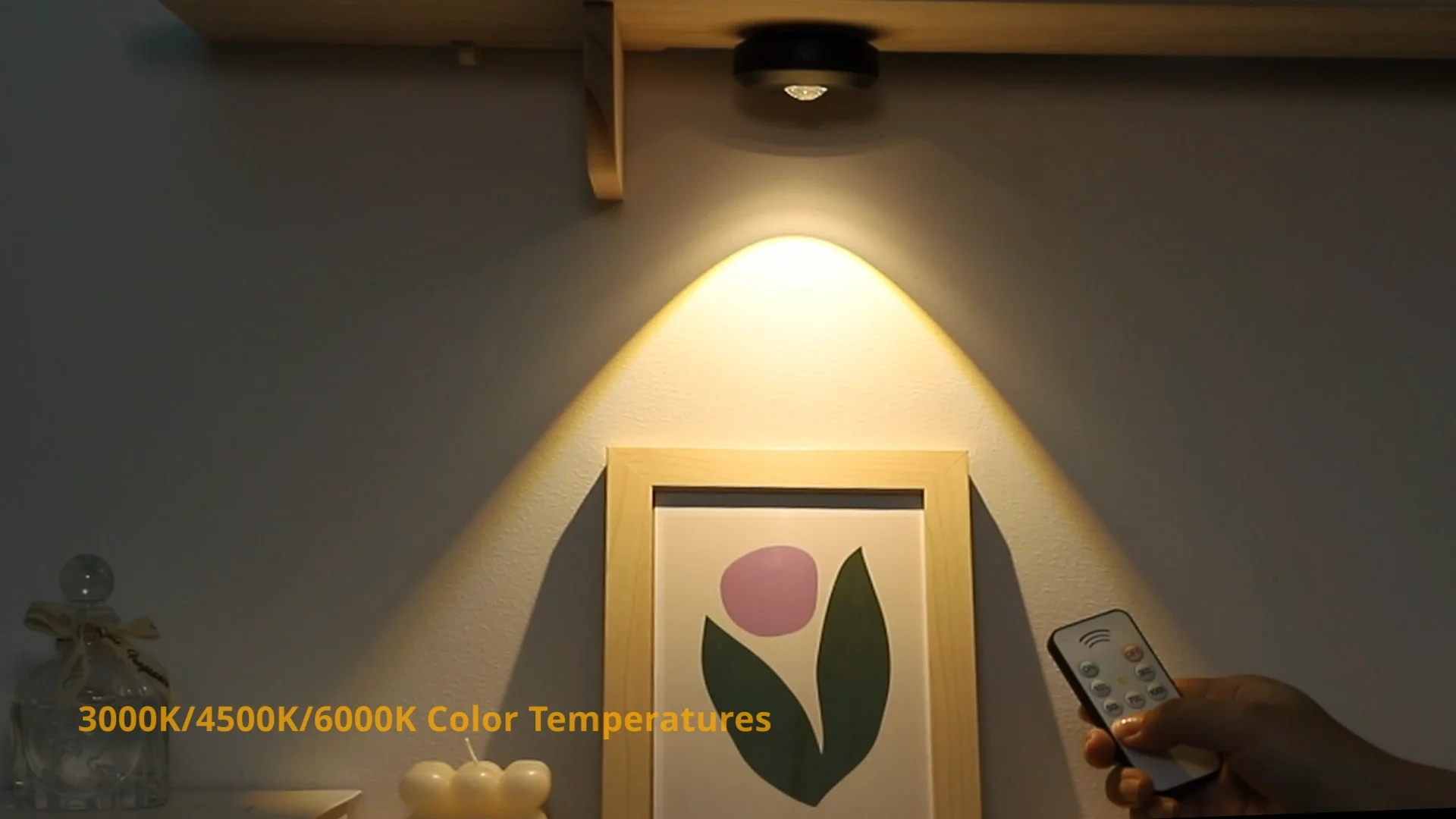 Led Puck Lights With Remote,Rechargeable 1000mah Battery Tap Lights