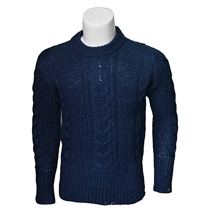 Men's Knitted Sweater In Pure Wool 