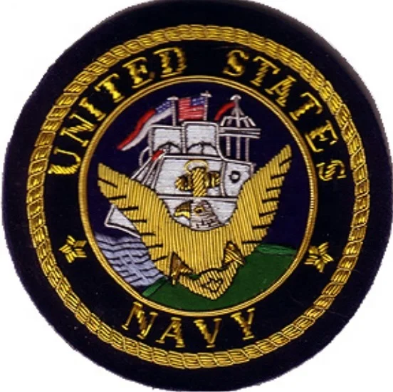 United states Navy Bullion wire Blazer Badges