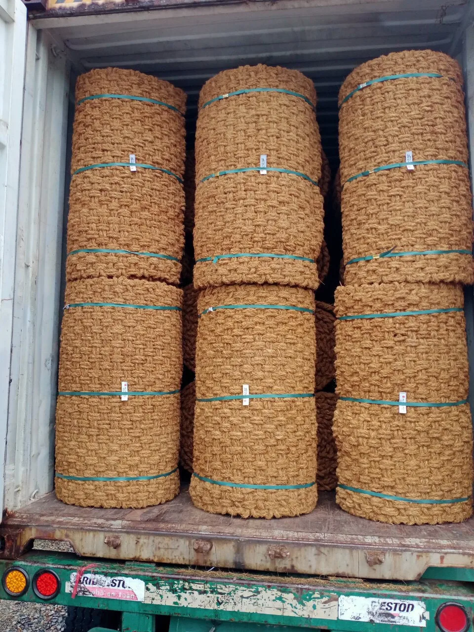 Coco Coir Woven Matting Rolls Coconut Fiber Mat Geotextile Weaving Mats