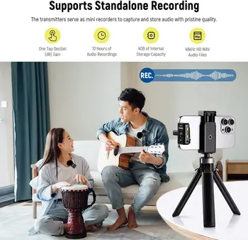 NEEWER CM28 Wireless Lavalier Lapel Microphone with Charging Case detail image