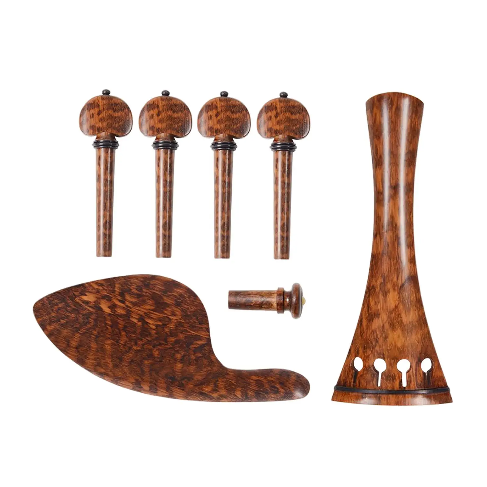 Handmade 4/4 Violin Kit Fittings Set Wooden For Replacement Parts