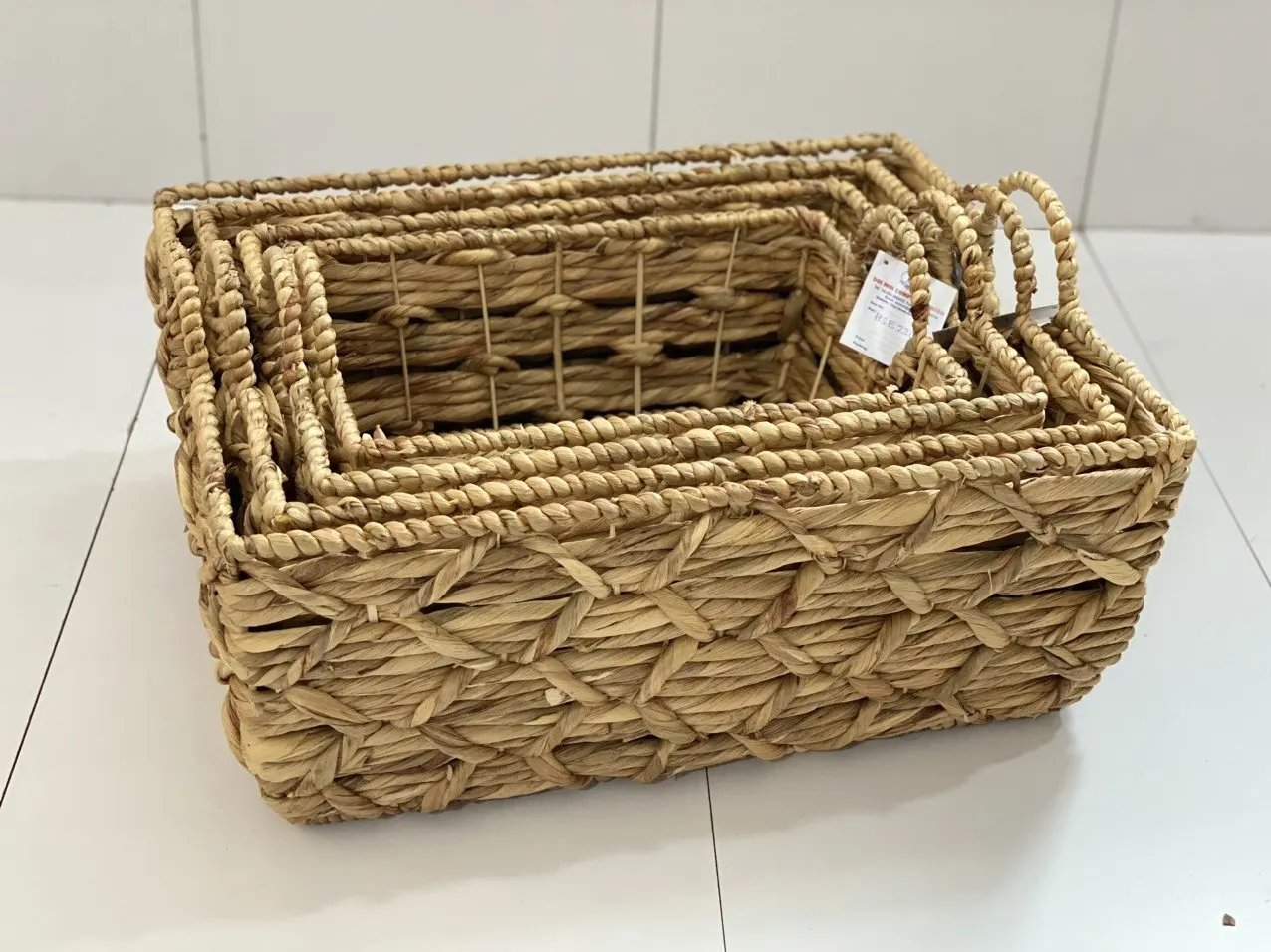 Best Selling Square Woven Natural Seagrass Storage Cube Storage Basket ...