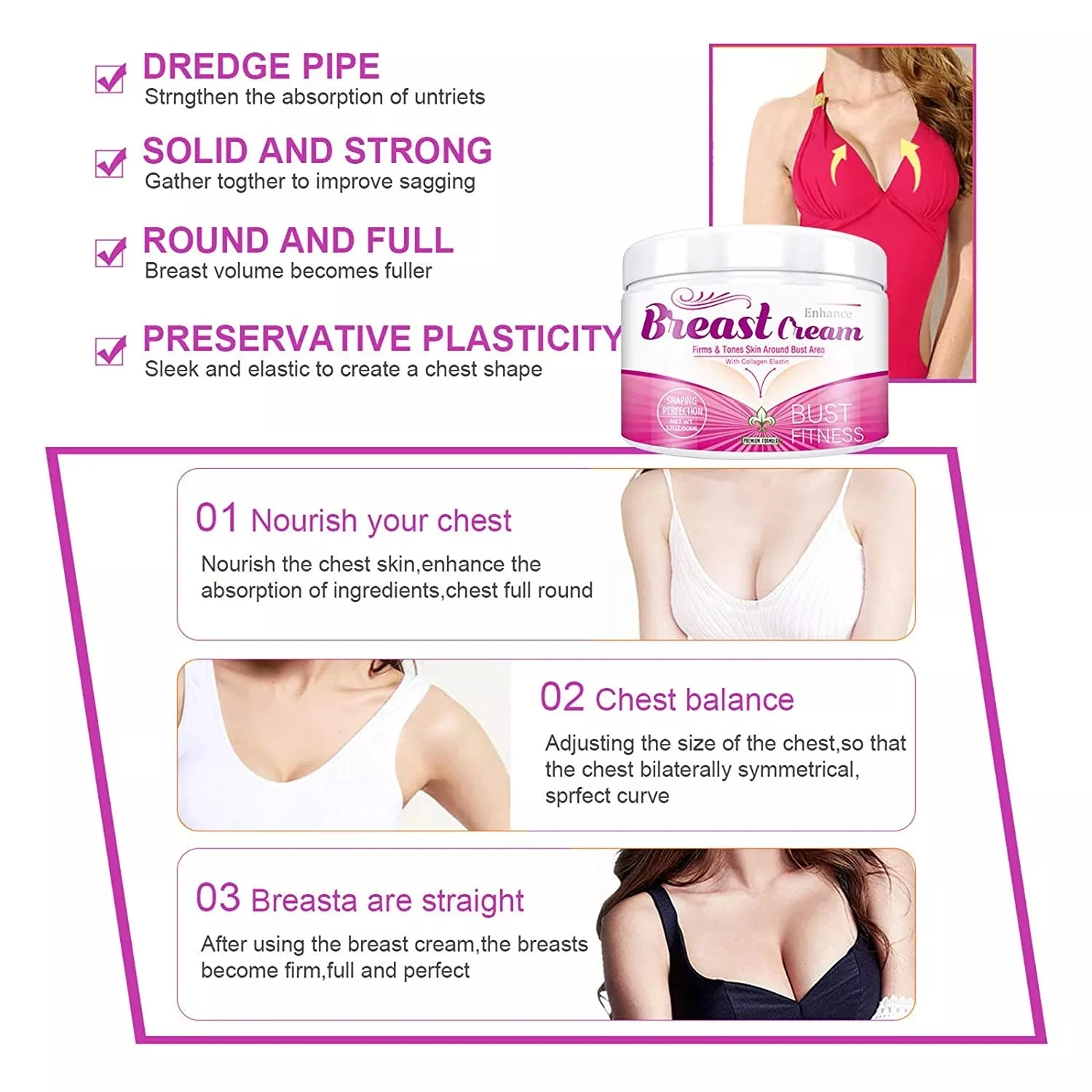 Private Label Instant Lifting Enhancement Big Boobs Enlargement Tight Breast  Cream Powerful 100% Natural Ingredient Breast Enhancer&Bust Fitness Cream