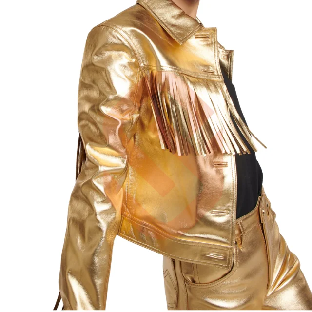 Shop Our Collection of Stylish Golden Leather Biker Jackets