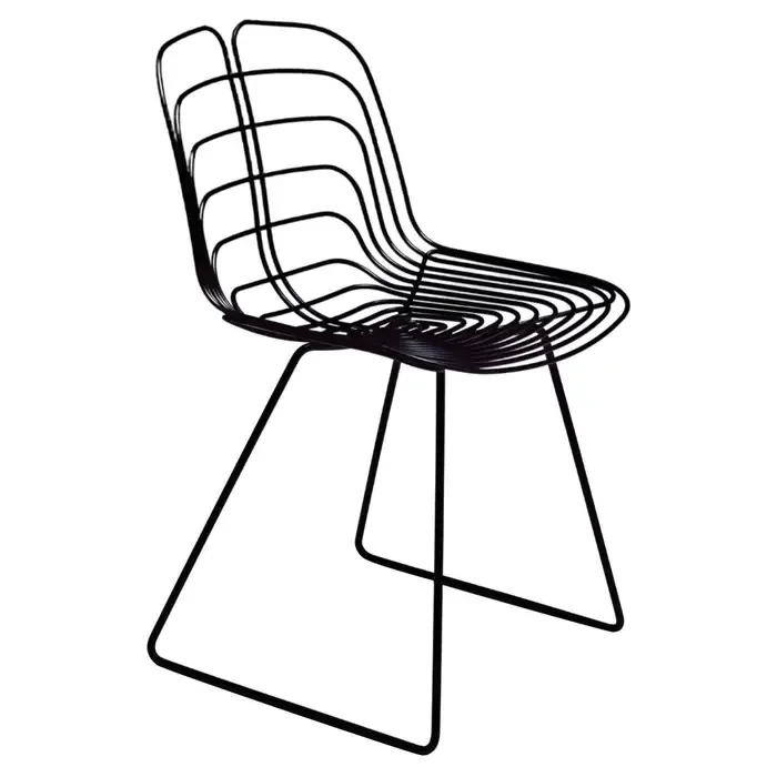Modern High Quality Stackable Dining Hotel Restaurant Bar Cafe Outdoor Wedding Solid Rod Steel Wholesale Gold Metal Wire Chair