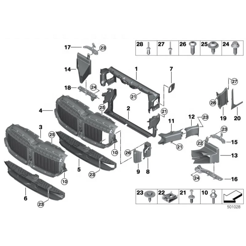 OEM 51139465295 Air Flaps Bottom Air Duct Bottom Assembly For BMW 