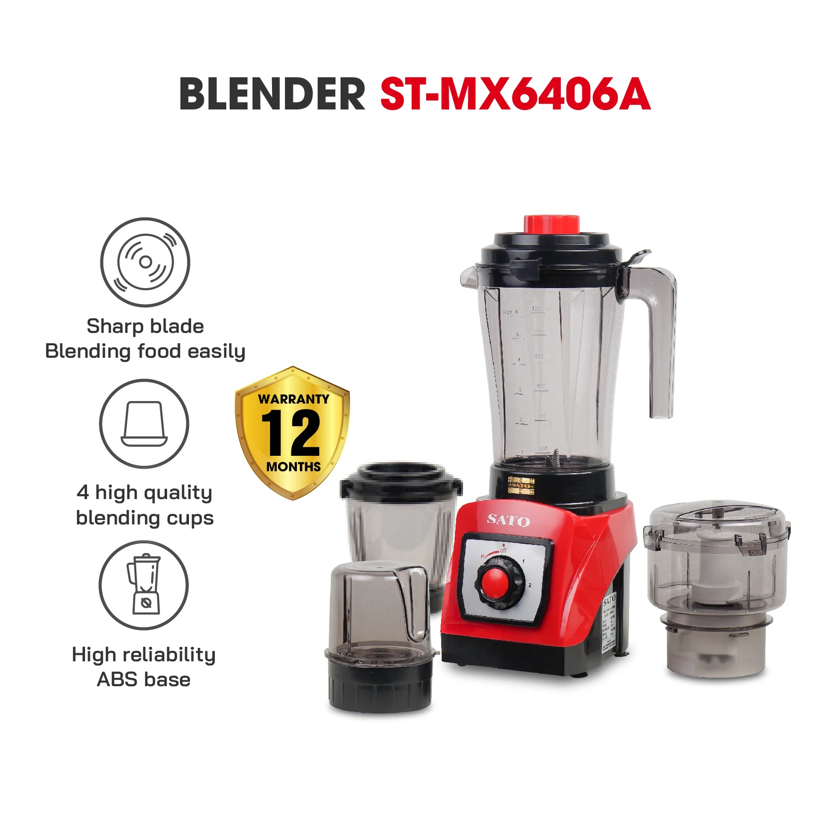 Sato Mx6406a Multifunction Blender Luxurious Multipurpose Blender