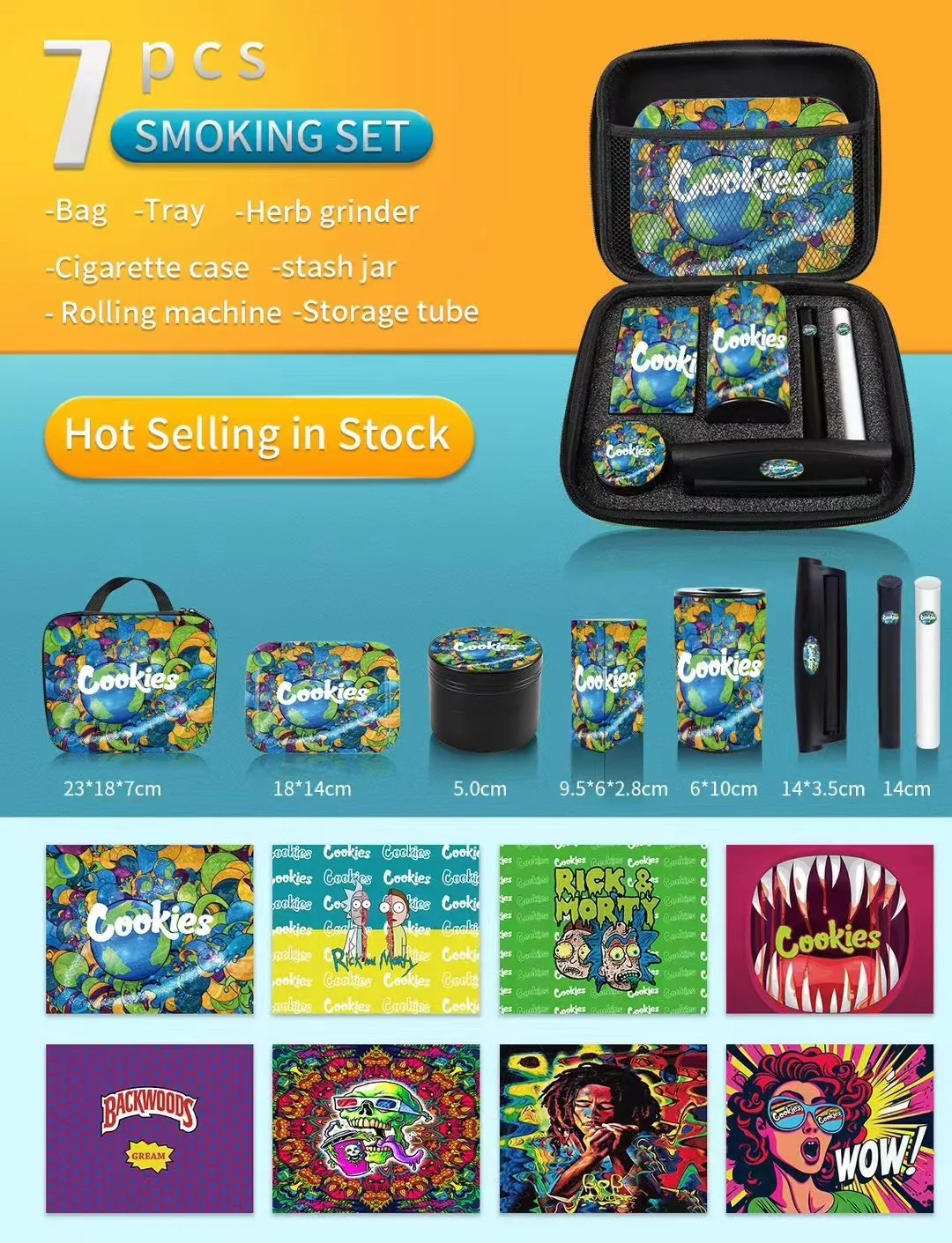 7 Pcs New Smoking Accessories Gift Set Hot New Combo Smoking Products