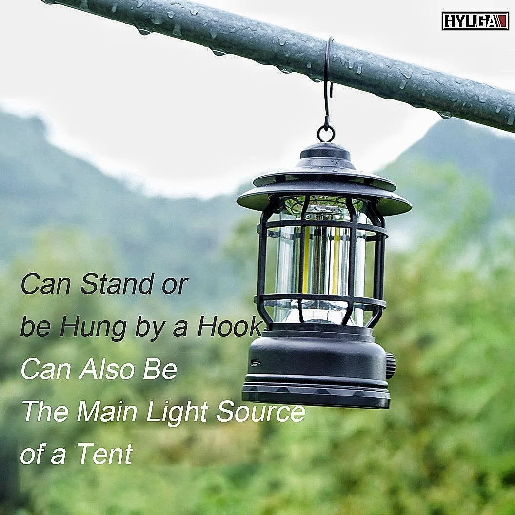 COB LED Rechargeable 5700LUX Daylight IPX4 Waterproof CRI 90 Outdoor Camping White Light Atmosphere Lamp Portable Tent Light