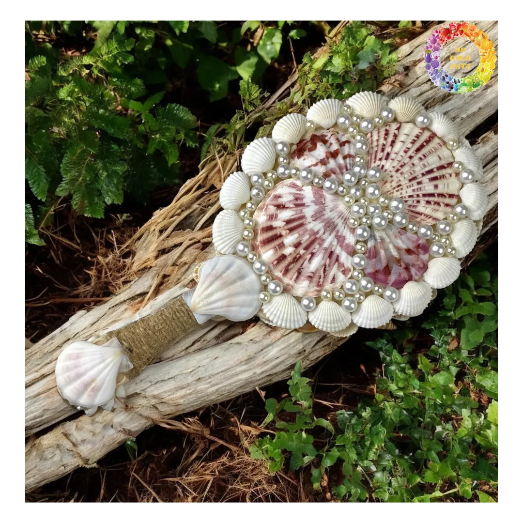 mermaid shell mirror ❤︎ シェルミラー マーメイド Mermaid-core Seashell Mirror by 99 Gold Data - Double Sided