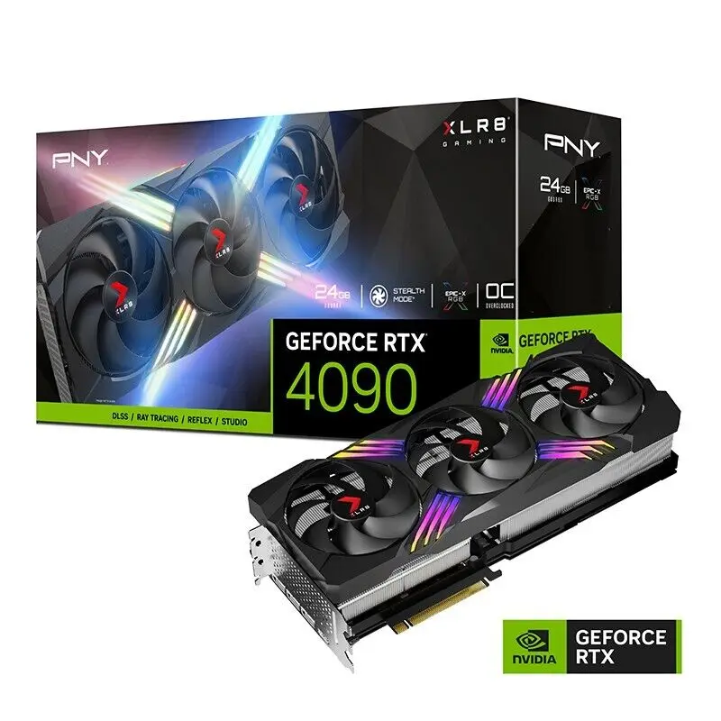 Новейшая видеокарта Nvidia GeForce RTX 4090 24 ГБ GDDR6X титановая и черная 4080 3090 Ti GPU