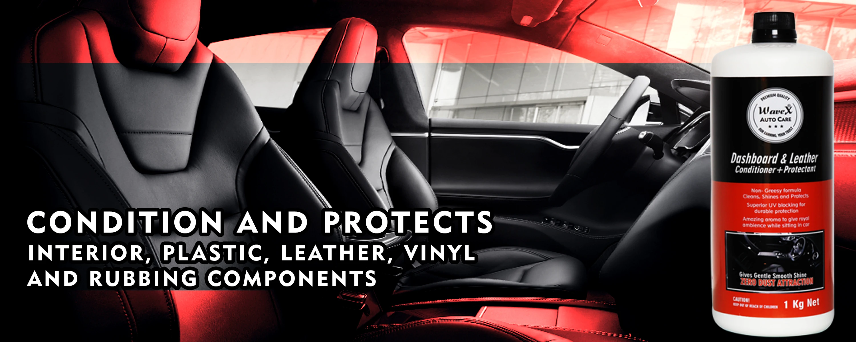 Wavex Dashboard And Leather Conditioner+protectant (20kg) Gentle Smooth Shine With Zero Dust