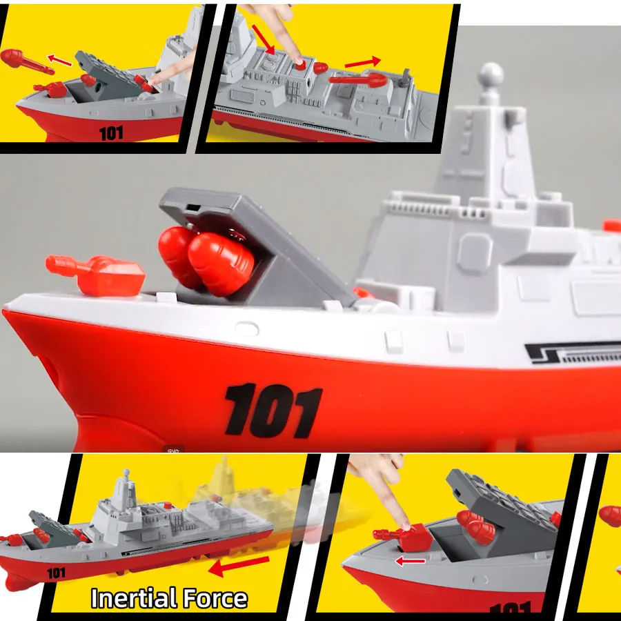 Technical Kit di modellismo nave, 1560 mattoncini da costruzione 6 in 1 militare, giocattolo da costruzione, tecnica navi da guerra, battleship, giocattolo da costruzione, compatibile con Lego